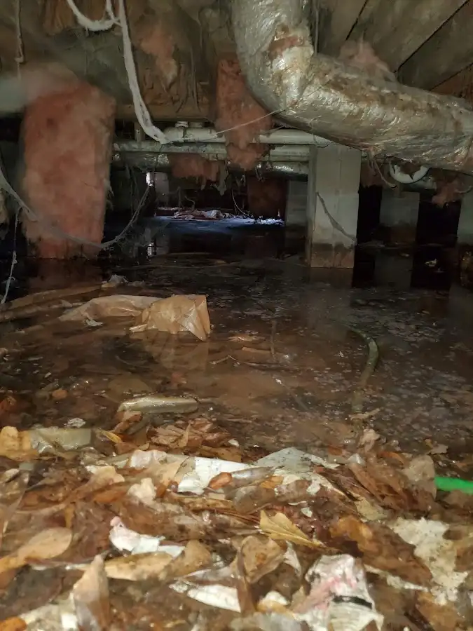 Crawl space flood assessment for Commercial Water Damage Restoration in Manlius